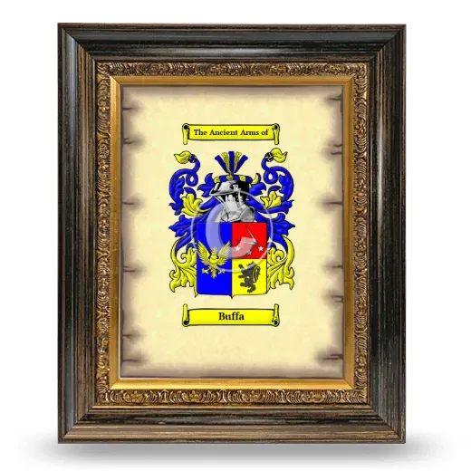 Buffa Coat of Arms Framed - Heirloom