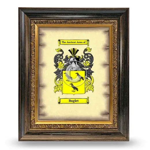 Buglet Coat of Arms Framed - Heirloom