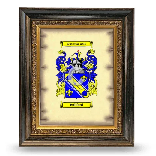 Bullford Coat of Arms Framed - Heirloom