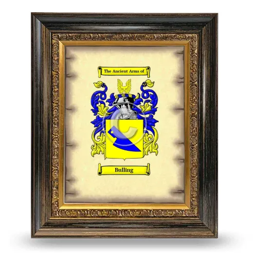 Bulling Coat of Arms Framed - Heirloom