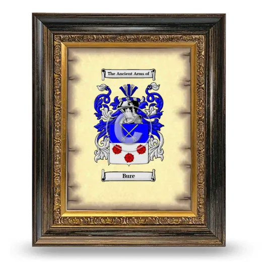 Bure Coat of Arms Framed - Heirloom