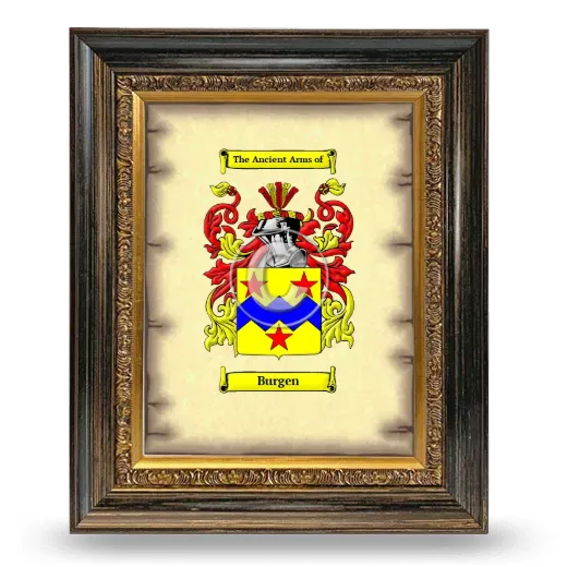 Burgen Coat of Arms Framed - Heirloom