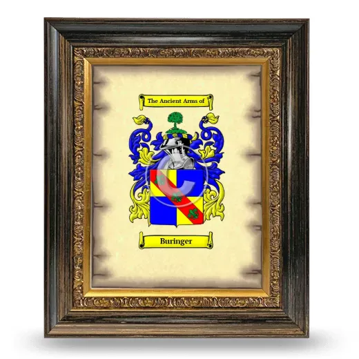 Buringer Coat of Arms Framed - Heirloom
