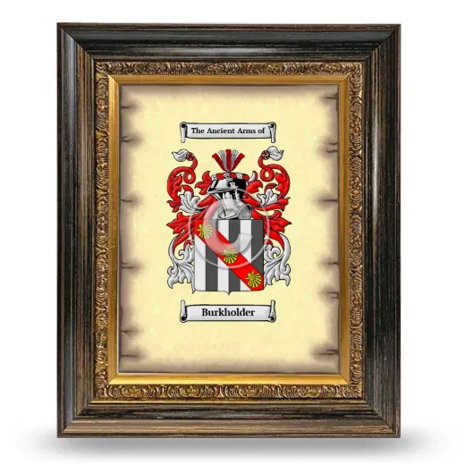 Burkholder Coat of Arms Framed - Heirloom