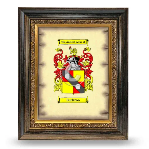 Burleton Coat of Arms Framed - Heirloom