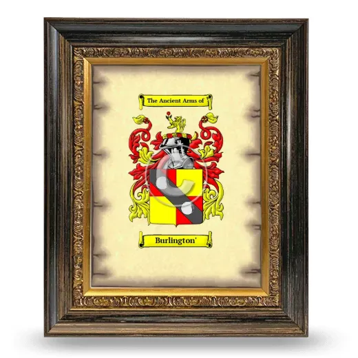 Burlington' Coat of Arms Framed - Heirloom