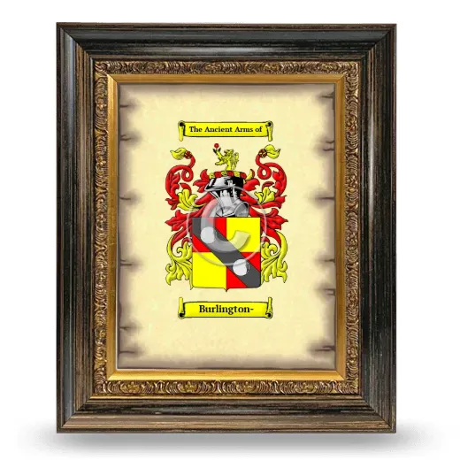 Burlington- Coat of Arms Framed - Heirloom