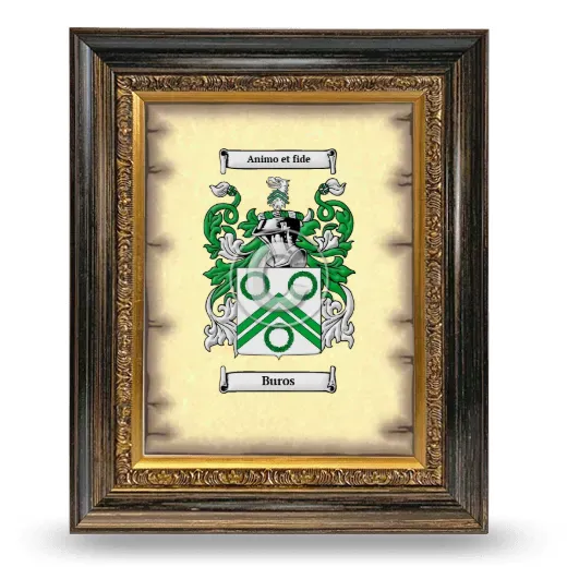 Buros Coat of Arms Framed - Heirloom