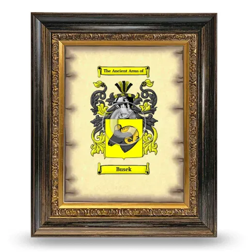 Busek Coat of Arms Framed - Heirloom