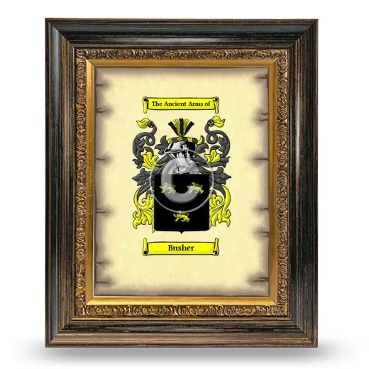 Busher Coat of Arms Framed - Heirloom