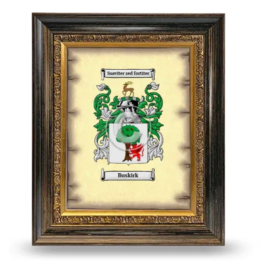 Buskirk Coat of Arms Framed - Heirloom