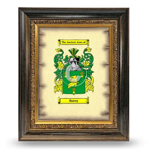 Butey Coat of Arms Framed - Heirloom