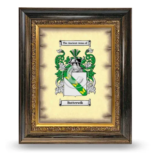 Butterwik Coat of Arms Framed - Heirloom