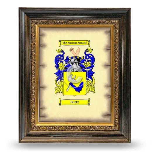 Buttz Coat of Arms Framed - Heirloom