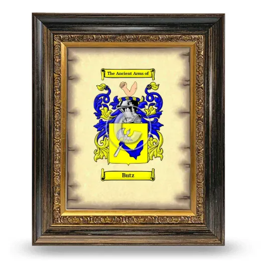 Butz Coat of Arms Framed - Heirloom