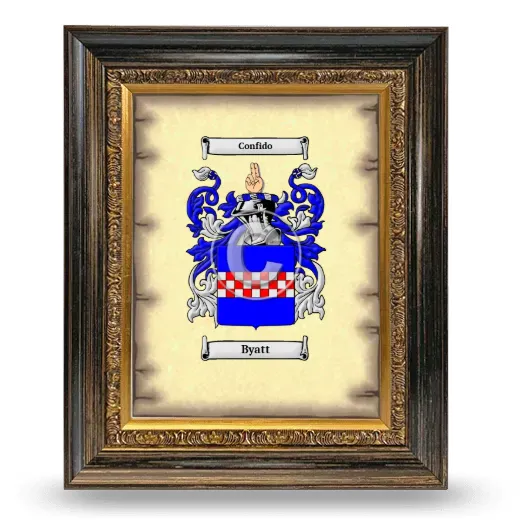 Byatt Coat of Arms Framed - Heirloom