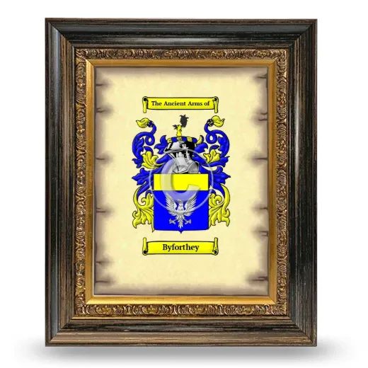 Byforthey Coat of Arms Framed - Heirloom
