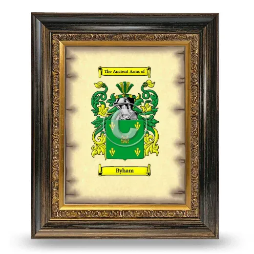 Byham Coat of Arms Framed - Heirloom