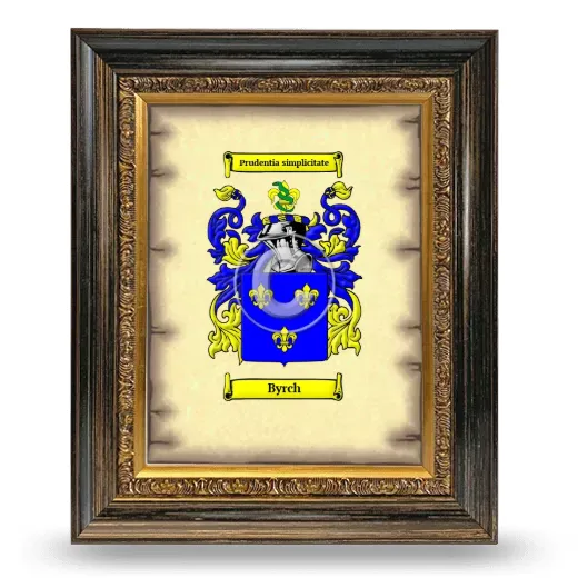 Byrch Coat of Arms Framed - Heirloom