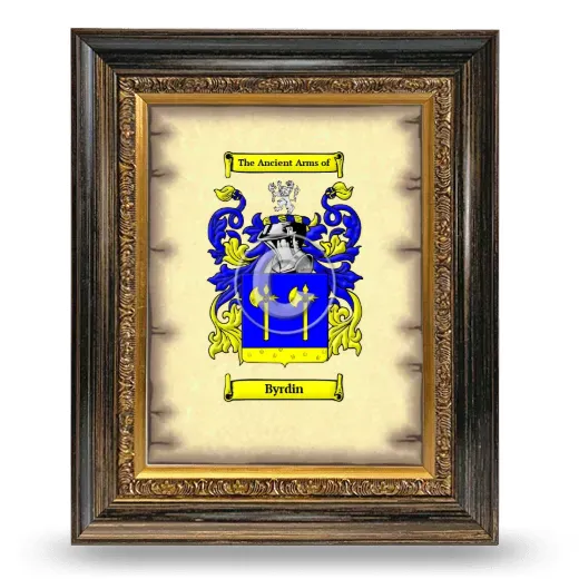 Byrdin Coat of Arms Framed - Heirloom