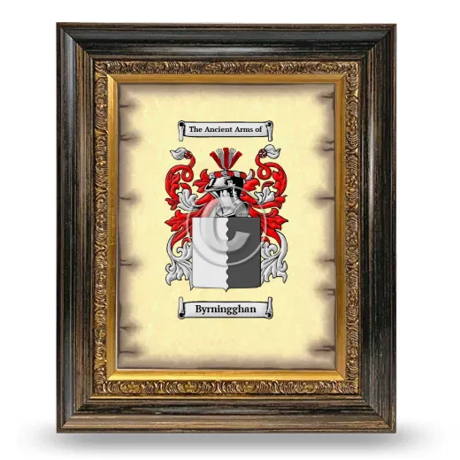 Byrningghan Coat of Arms Framed - Heirloom