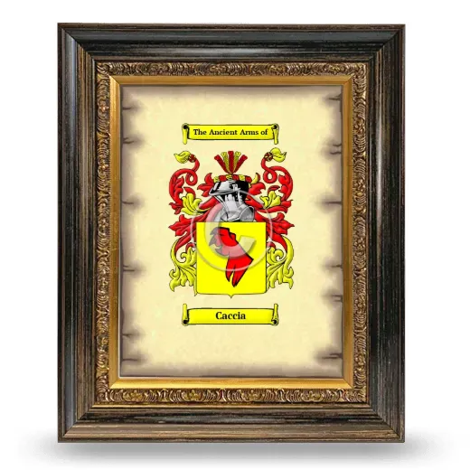 Caccia Coat of Arms Framed - Heirloom