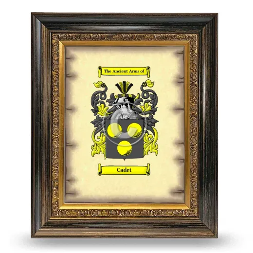 Cadet Coat of Arms Framed - Heirloom