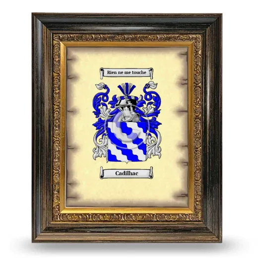 Cadilhac Coat of Arms Framed - Heirloom