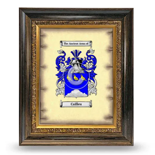 Cailleu Coat of Arms Framed - Heirloom