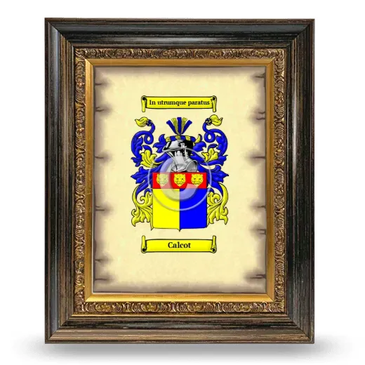 Calcot Coat of Arms Framed - Heirloom
