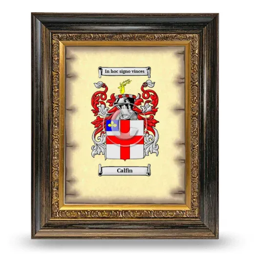 Calfin Coat of Arms Framed - Heirloom
