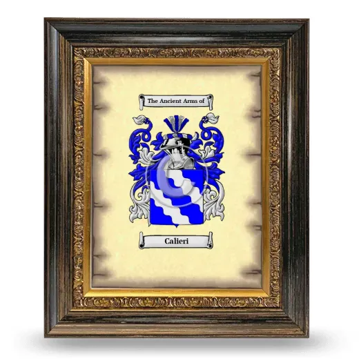 Calieri Coat of Arms Framed - Heirloom