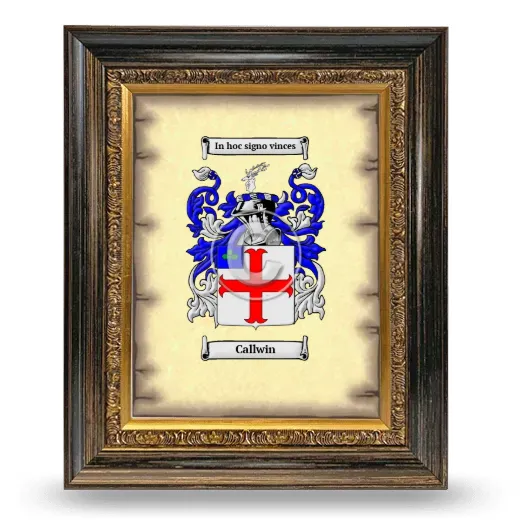 Callwin Coat of Arms Framed - Heirloom