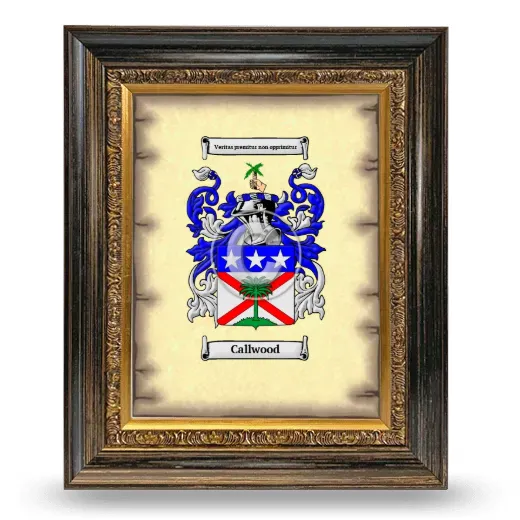 Callwood Coat of Arms Framed - Heirloom