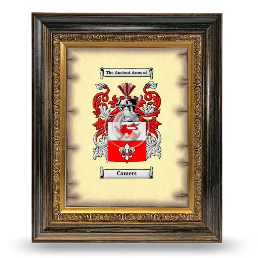 Camers Coat of Arms Framed - Heirloom