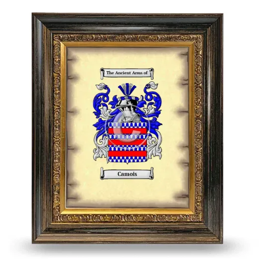Camois Coat of Arms Framed - Heirloom