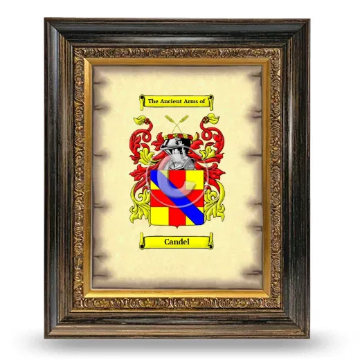 Candel Coat of Arms Framed - Heirloom
