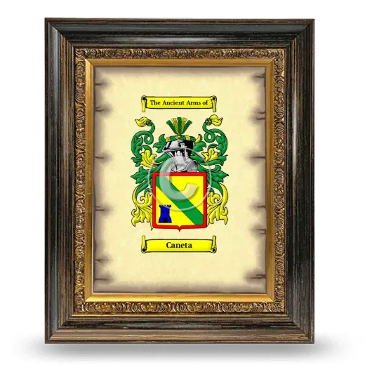 Caneta Coat of Arms Framed - Heirloom