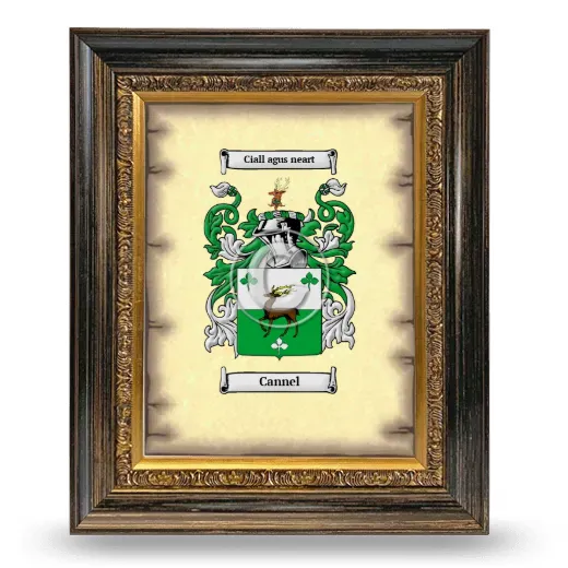 Cannel Coat of Arms Framed - Heirloom