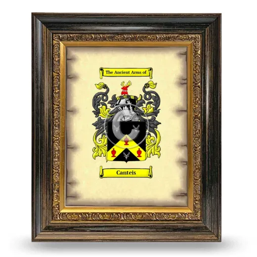 Canteis Coat of Arms Framed - Heirloom