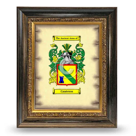 Canteros Coat of Arms Framed - Heirloom