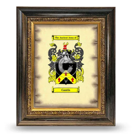 Cantis Coat of Arms Framed - Heirloom