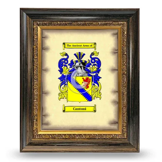 Cantoni Coat of Arms Framed - Heirloom