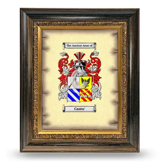 Cantu' Coat of Arms Framed - Heirloom