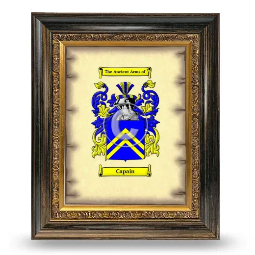 Capain Coat of Arms Framed - Heirloom