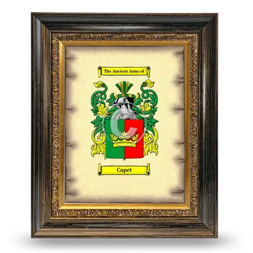 Capet Coat of Arms Framed - Heirloom