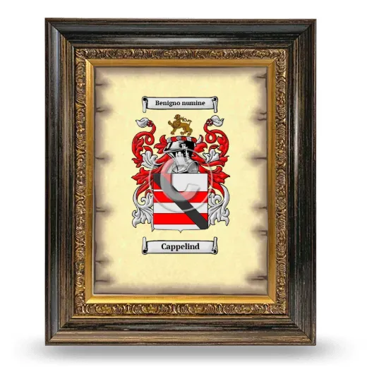 Cappelind Coat of Arms Framed - Heirloom