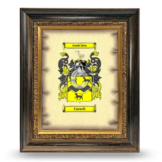 Carach Coat of Arms Framed - Heirloom