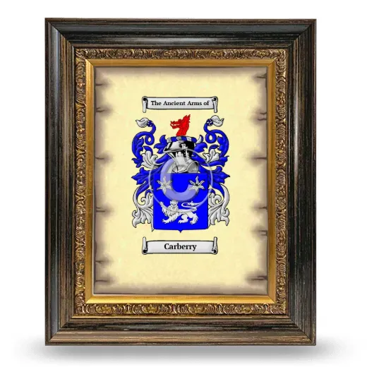 Carberry Coat of Arms Framed - Heirloom