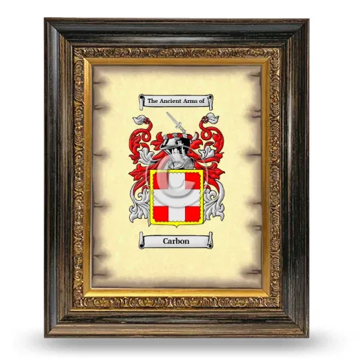 Carbon Coat of Arms Framed - Heirloom